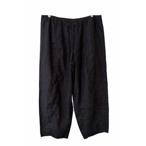 Eileen Fisher 100% Organic Linen Wide Leg Draw String Pant Women's Large